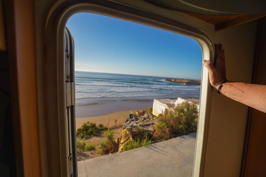 Incredible views from our free Park-Up in Imsouane.
