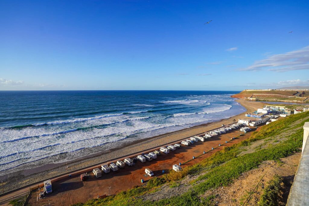 Campsites in Morocco Sidi Ifni.