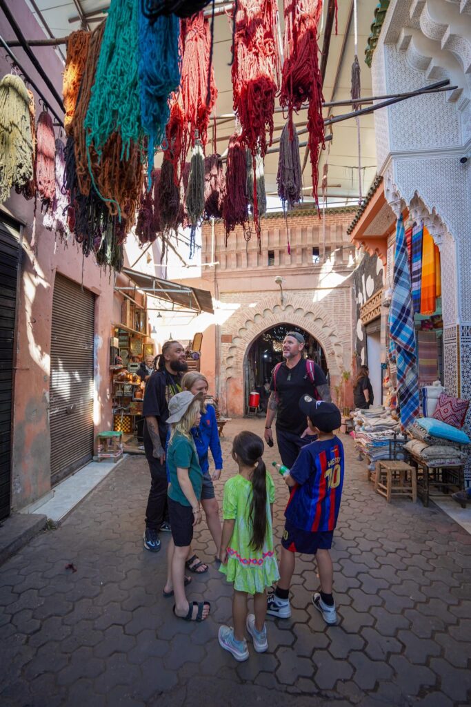 Souks things to do in Marrakech with kids.