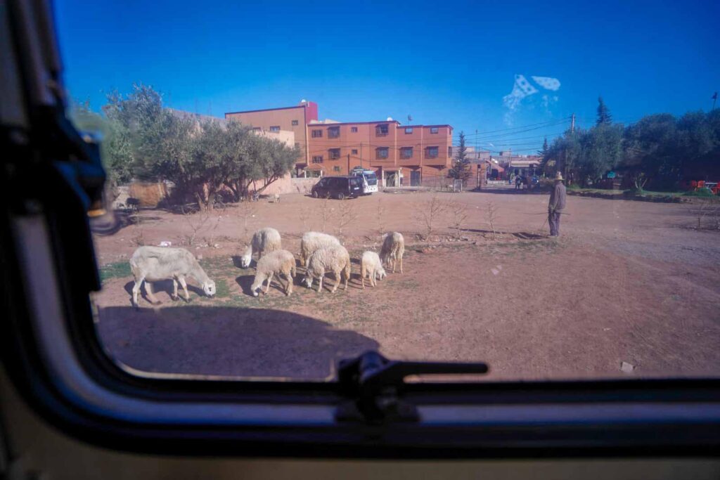 Finding campsites in Morocco.