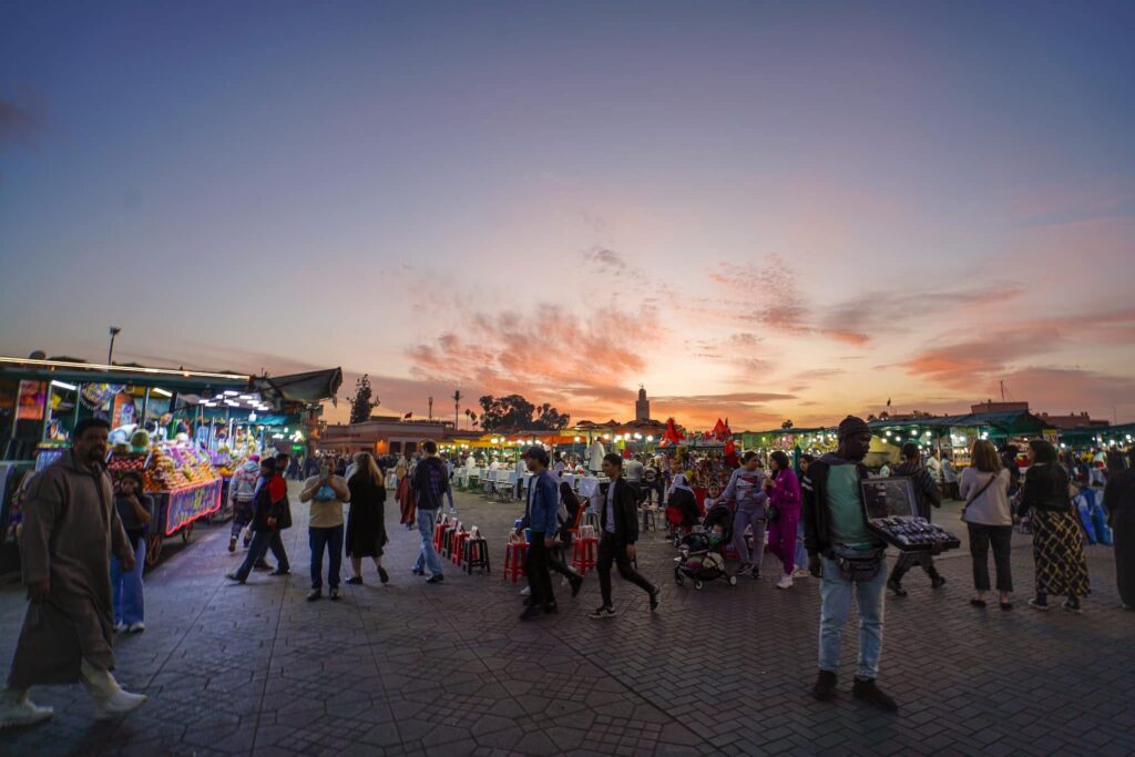 After Iftar in Marrakech Ramadan in Morocco. 