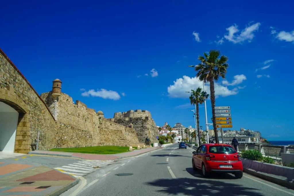 Spain from Morocco. 