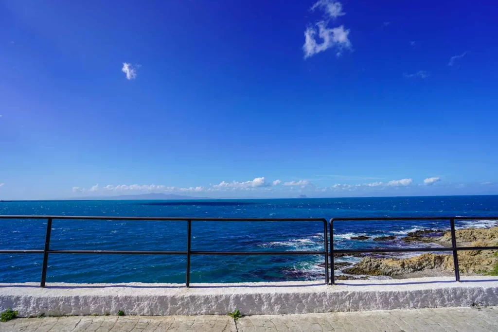 Europe coastline from Ceuta, North Africa. 